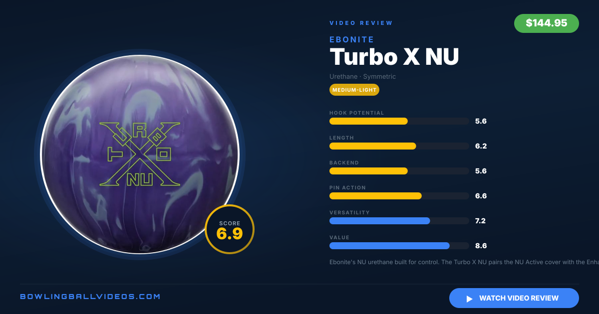 Ebonite Turbo X NU Review - Ratings & Video